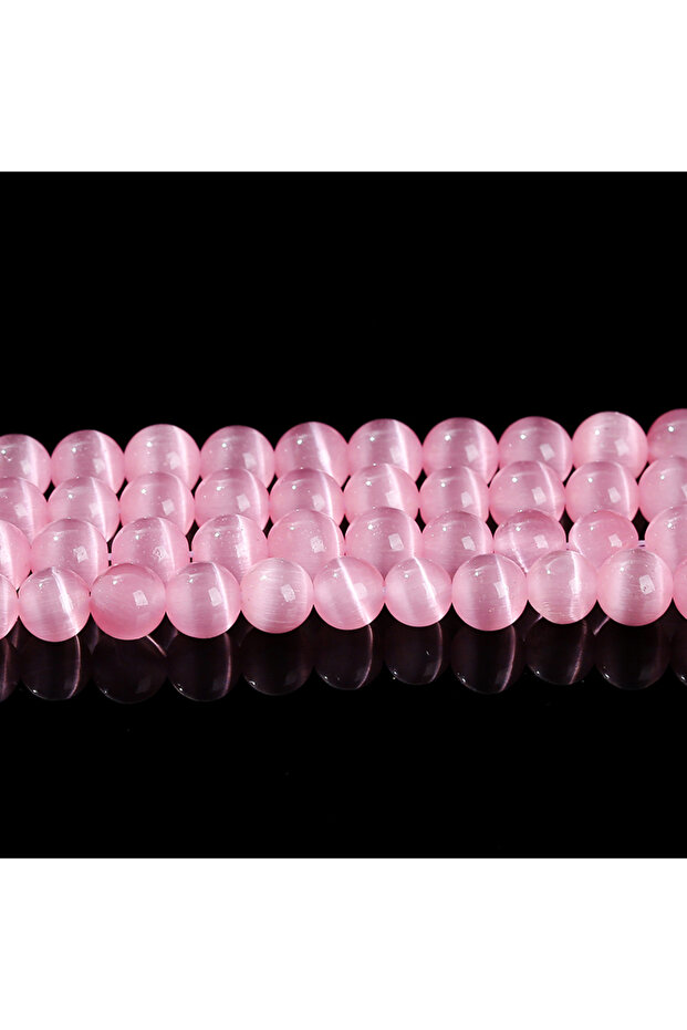 approx 6mm 60pcs Cat Eyes Stone 4 6 8 10mm Dark Pink Cat Eyes Stone Bead Round Loose Spacer Smooth B