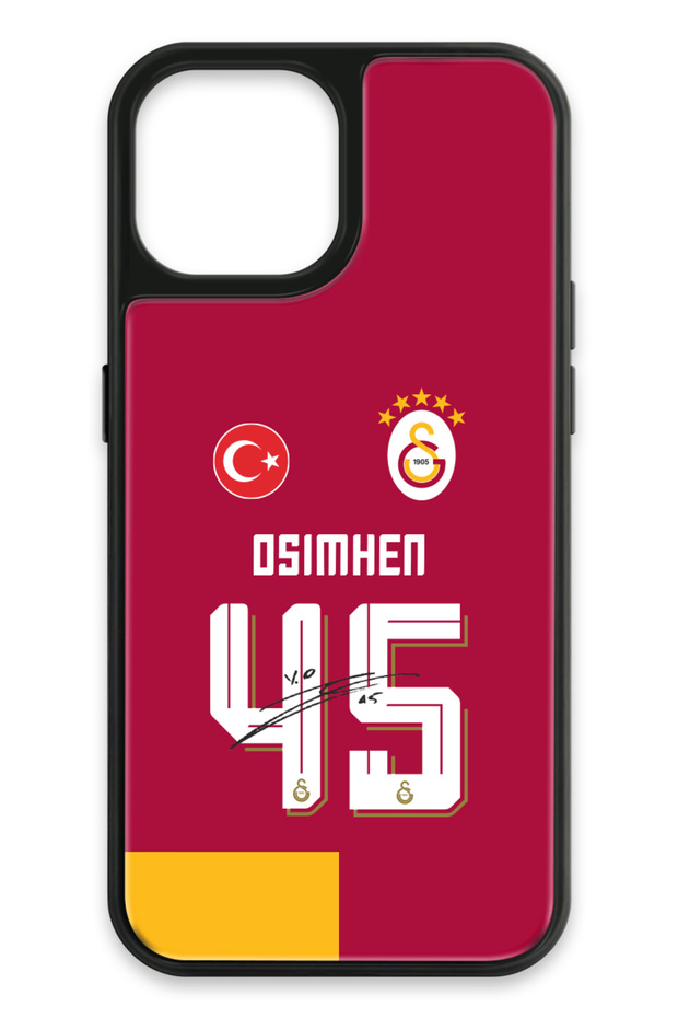 iPhone 15 Compatible Victor Osimhen Segmented Jersey Signed Glass Licensed Phone Case