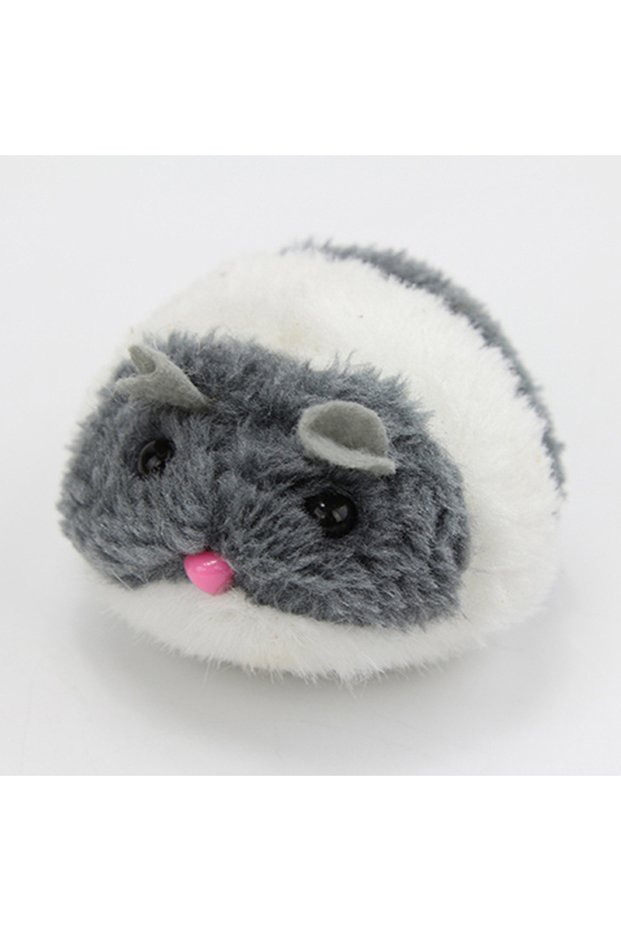 Grey Cute Mouse Cat Toys Cat Supplies Plush Toy Shake Movement Mouse Pet Kitten Funny Plush Little M