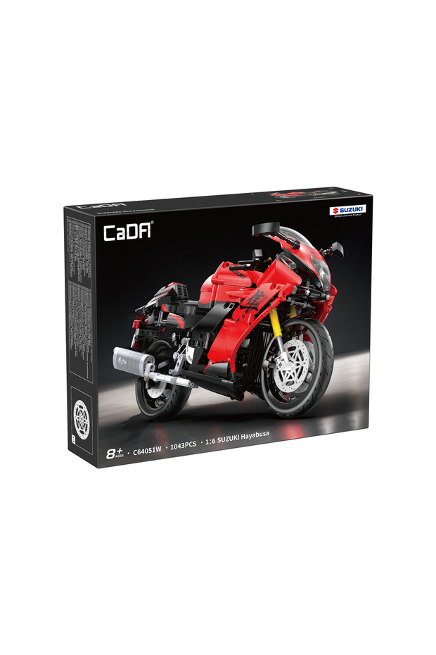 With box 1043PCS CaDA 1:6 Scale Replica "Suzuki Hayabusa" 25th Anniversary Commemorative Edition Bui