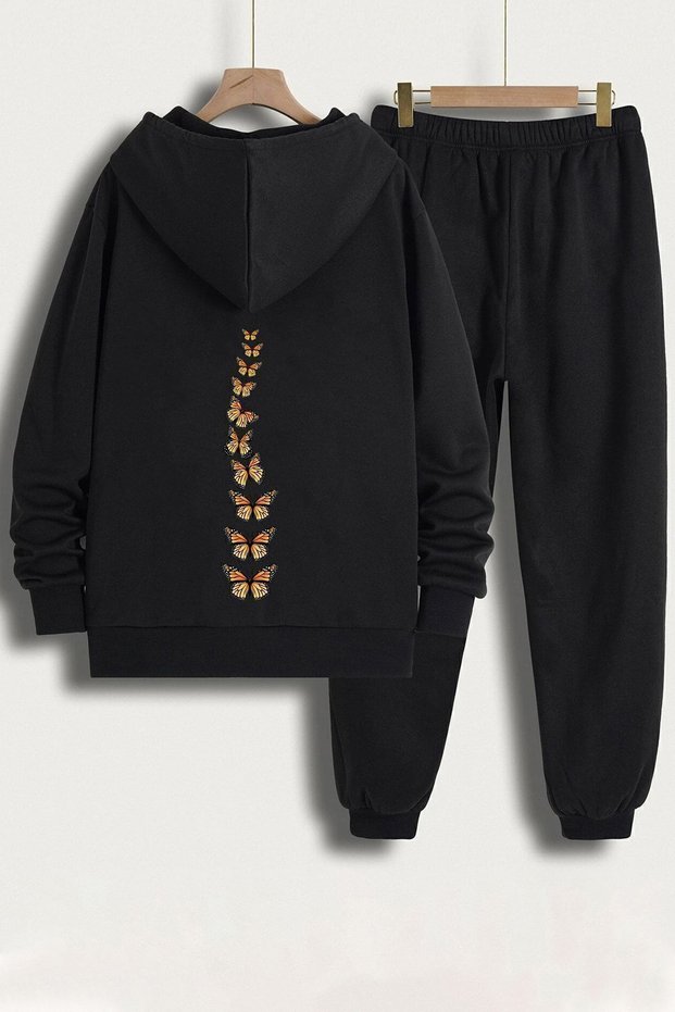 Butterfly Printed Tracksuit Set