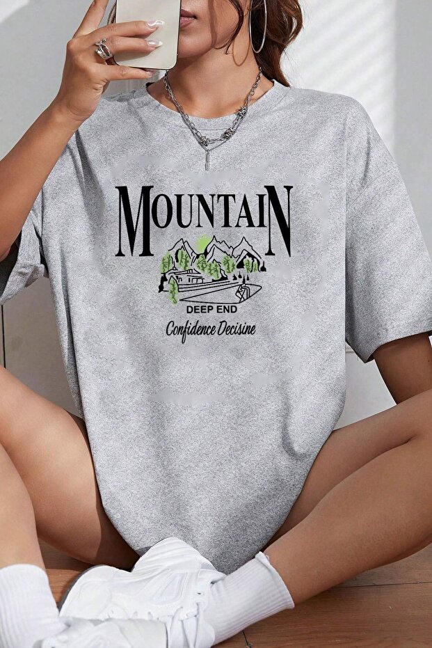 Unisex Montain Printed T-shirt