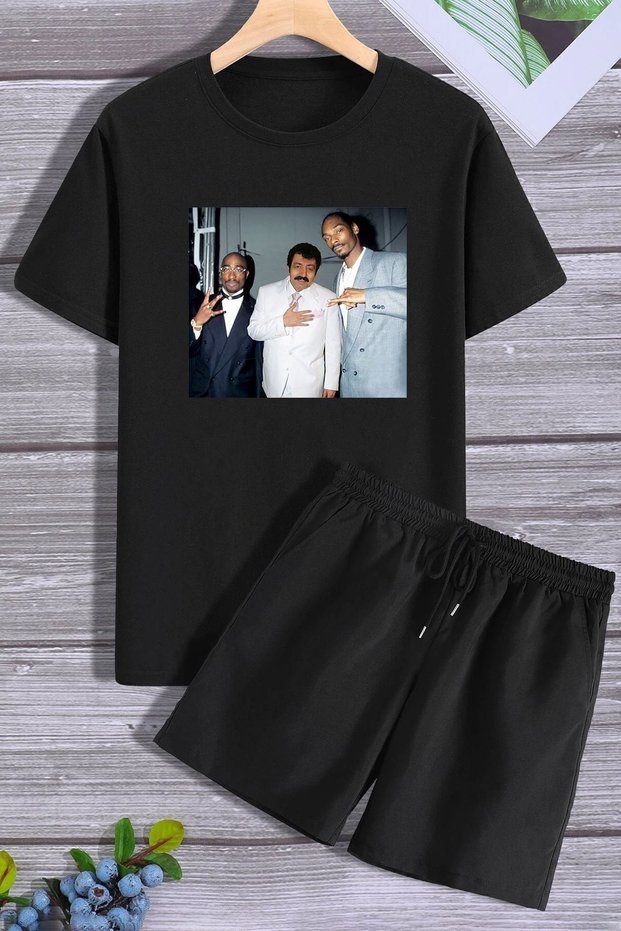 Müslüm Printed Shorts T-shirt Tracksuit Set