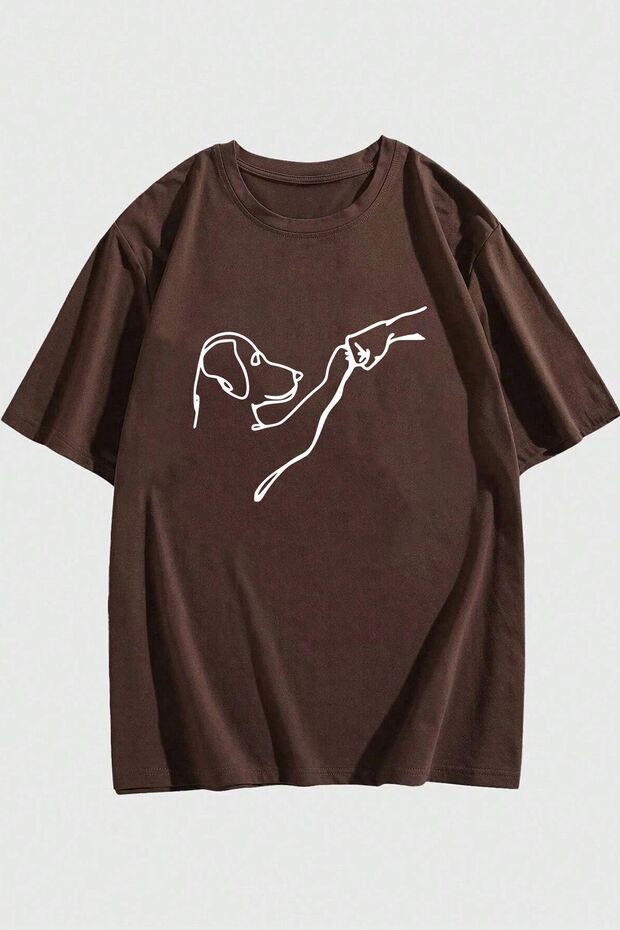 Can My Friend Dog Themed Unisex Oversize Tshirt