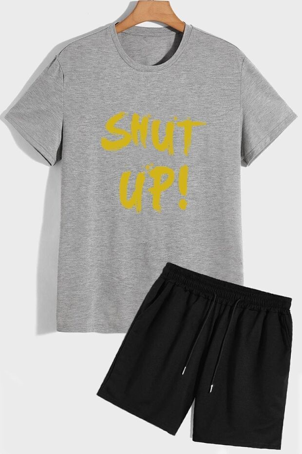 Shut Up Shorts T-shirt Tracksuit Set