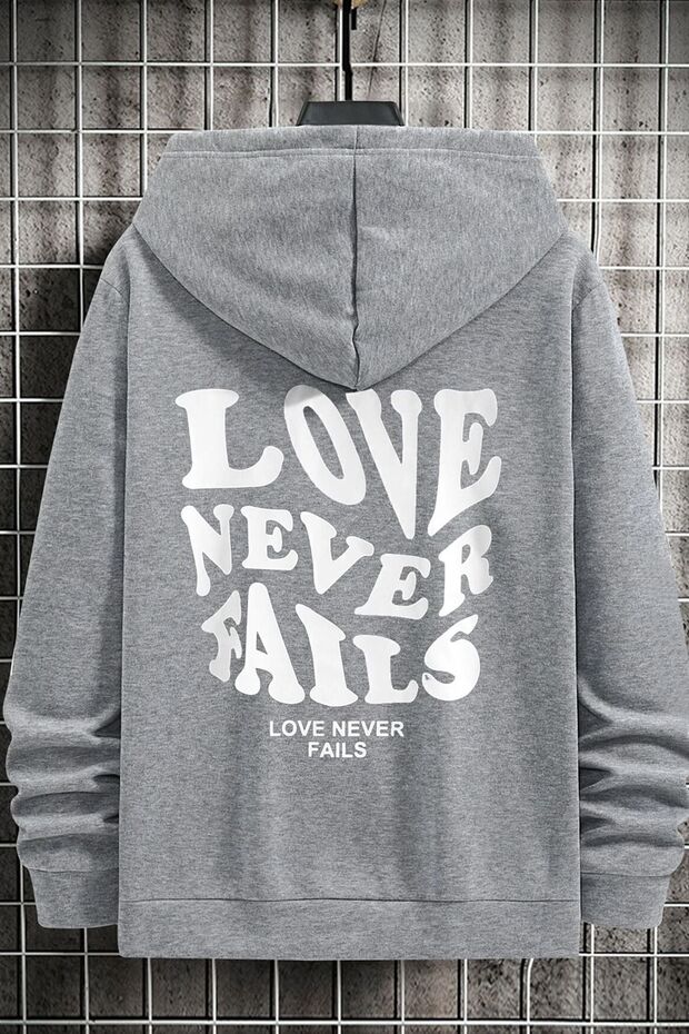 Unisex Love Never Fails Back Printed Sweatshirt