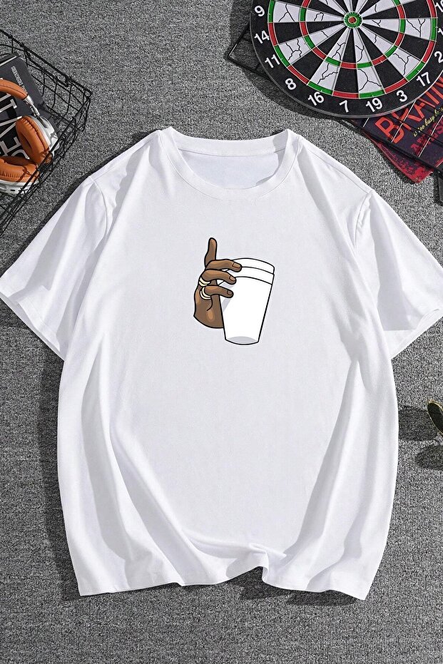 Unisex Tupac Coffee Printed T-shirt