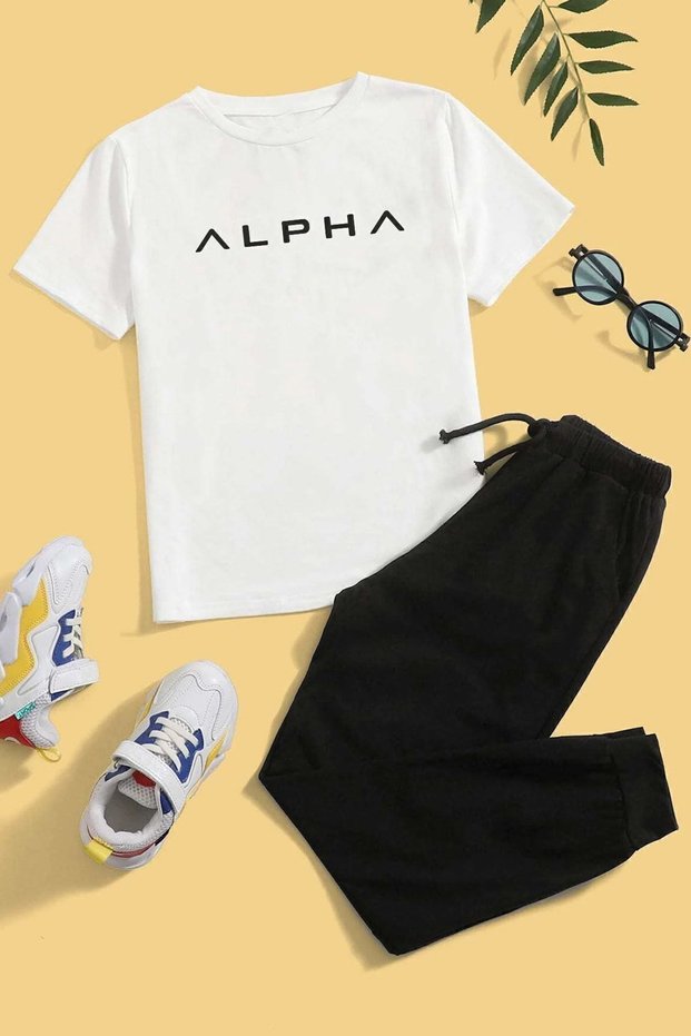 Kids Alpha Bottom - Top Tracksuit Set