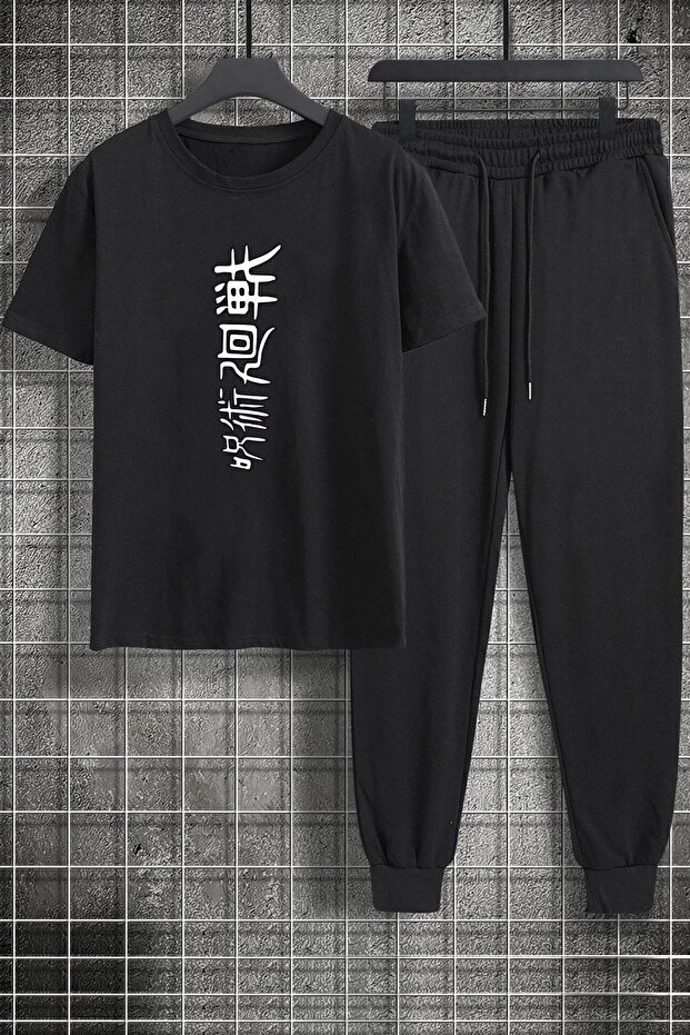 Unisex Jujutsu Kaisen Printed 2-Piece Tracksuit Set