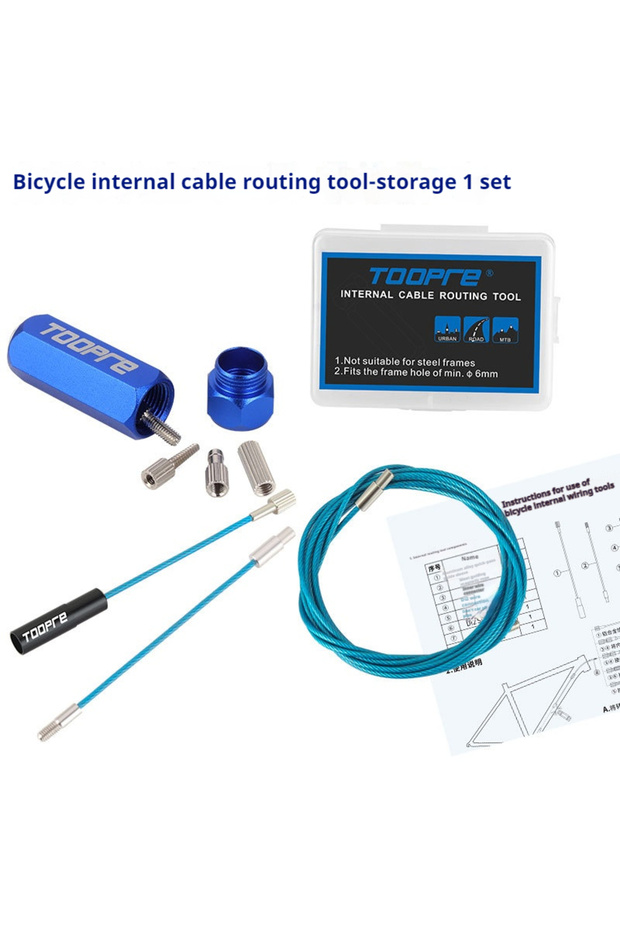 Storage blue TOOPRE Mountain Road Bicycle Carbon Fiber Frame Threading Repair Tool Wire Tube Magnet