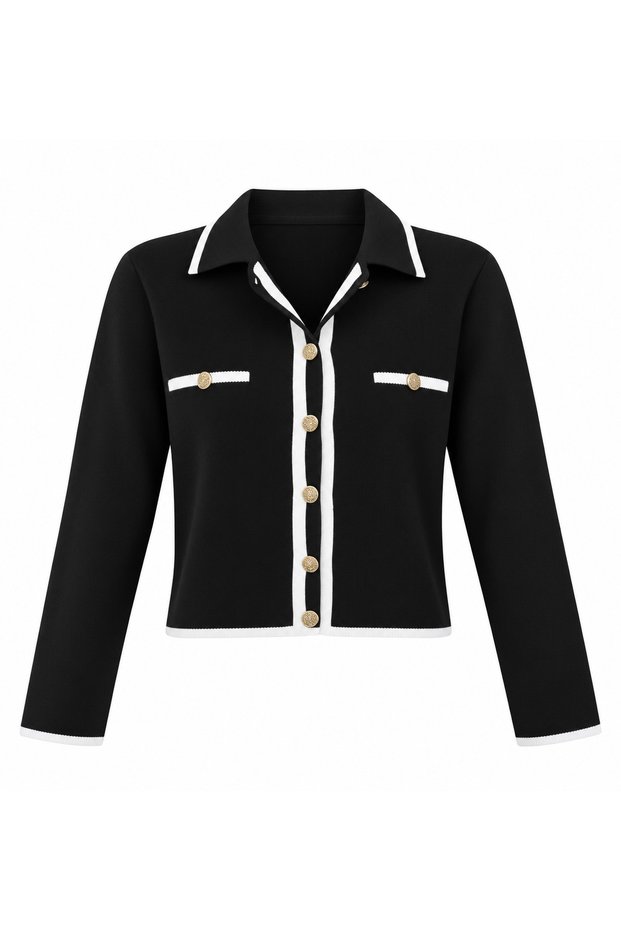 Round Neck Buttoned Knitwear Cardigan