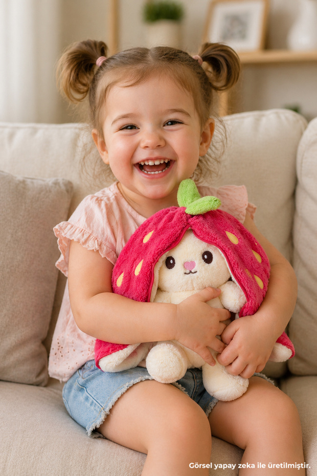 Strawberry Rabbit with Bag 50 cm