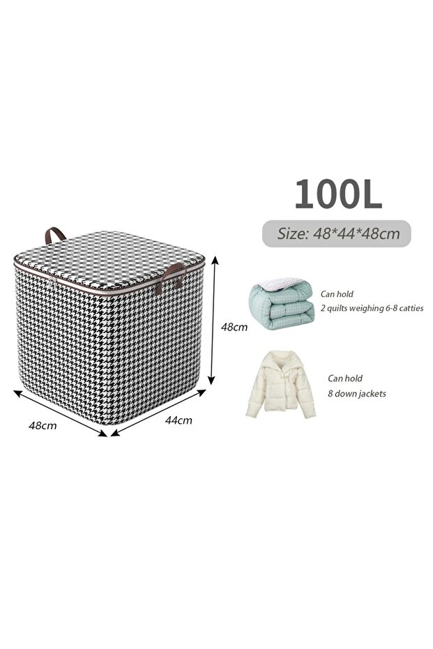 100L 1pcs 1Pcs Foldable Clothes Organizer Clothes Storage Bags Large Capacity Quilt Moving Box Tote