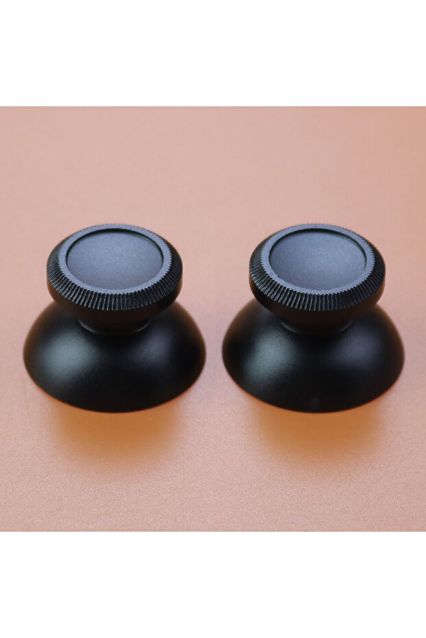 black JCD 2PCS Metal Analog Joystick Thumb Stick Grip Cap For PS4 Pro Xbox One Slim Series X S Contr
