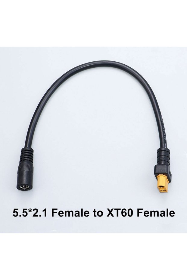 5521 F to XT60 F XT60 Plug Male Female Connector to DC 5525/DC5521 Battery Charging Adapter Power Ca