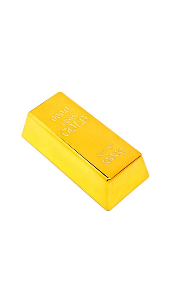16.7X7.7x4.6cm Gold Plastic Electroplated Hollow Gold Bricks Gold Bars Props Ornaments Gold Brick De