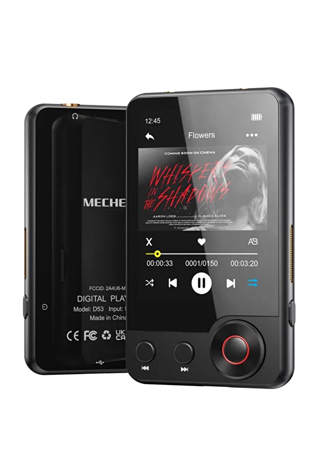 64 GB black 64GB/128GB MP3 Player with Bluetooth MECHEN Portable MP3 Touch Screen Music Player with