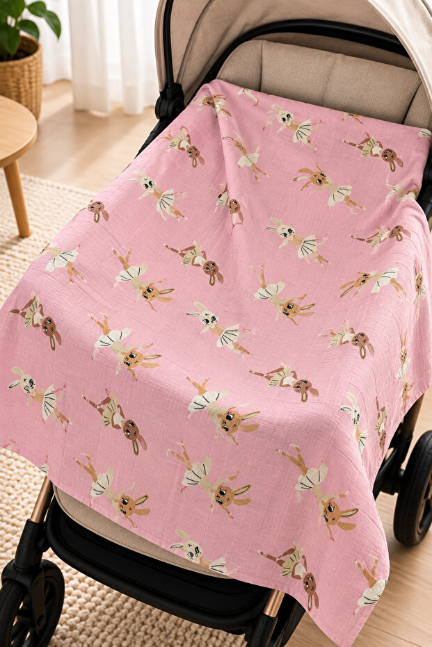 Multi-Purpose Muslin Blanket & Throw 100% Cotton Organic 80X80