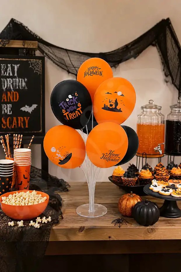 Halloween Pastel Balloon Set with Stand 7 Pieces