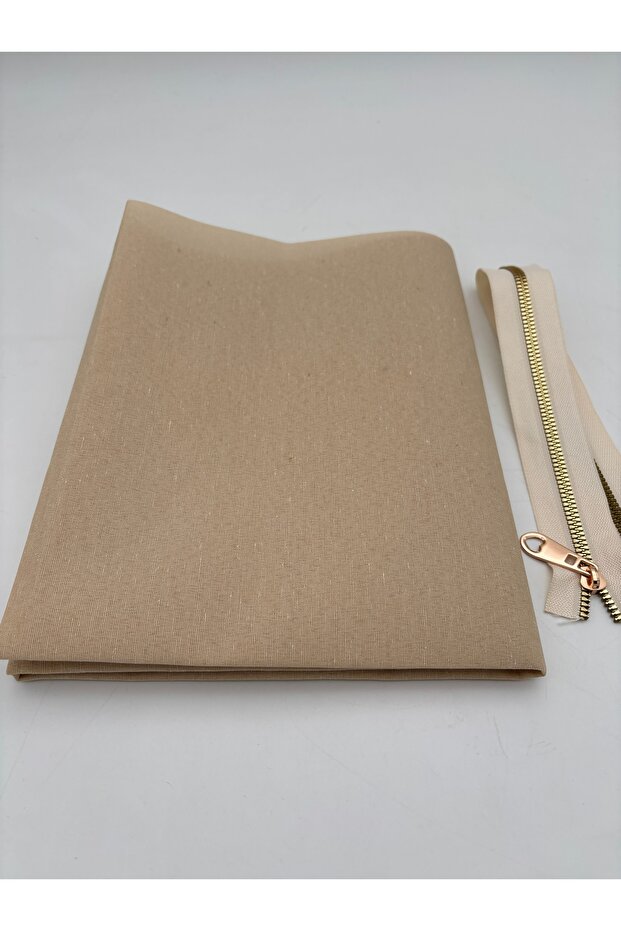120X50 cm Cotton Bag Lining (Wicker Color) 45 cm Meter Zipper