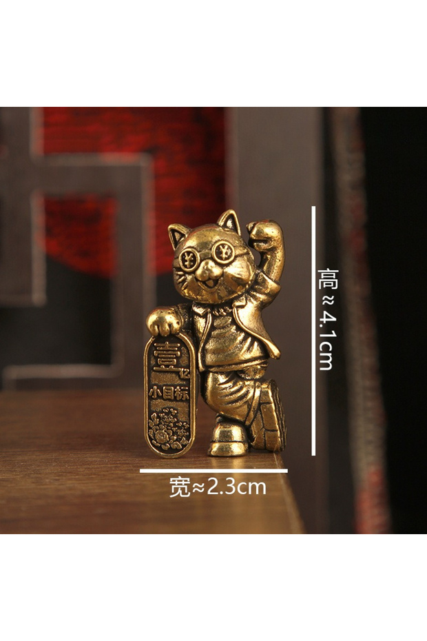 A Fancy Cat Figurine Home Decor One Billion Cartoony Wealth Attracting Cat Desktop Decorative Orname