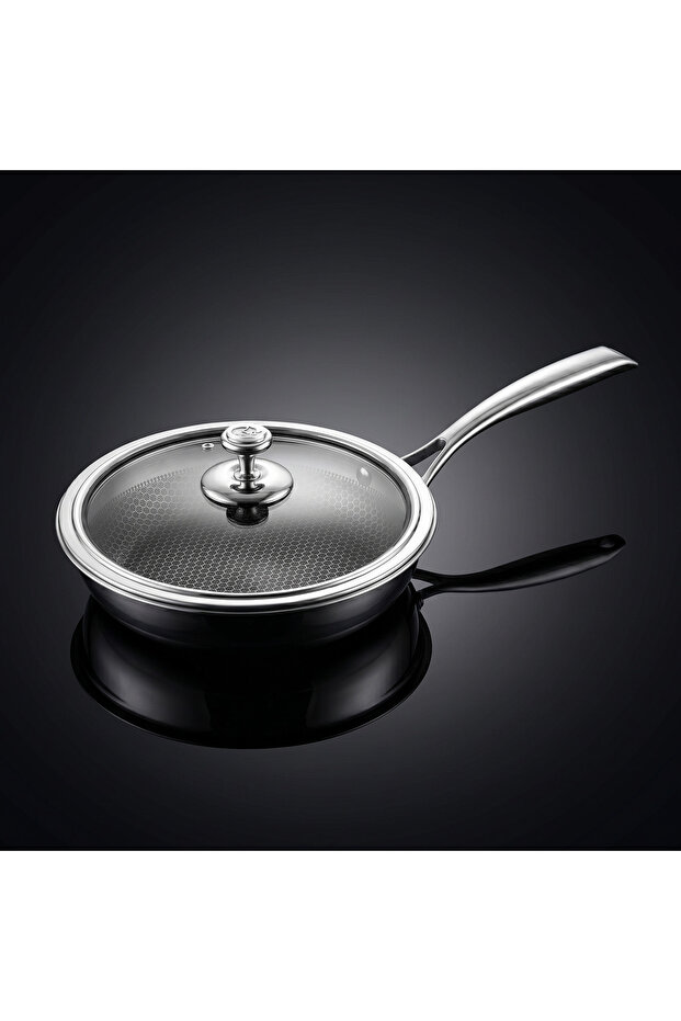 Gourmet 3Ply Induction Base Steel Frying Pan 24 cm