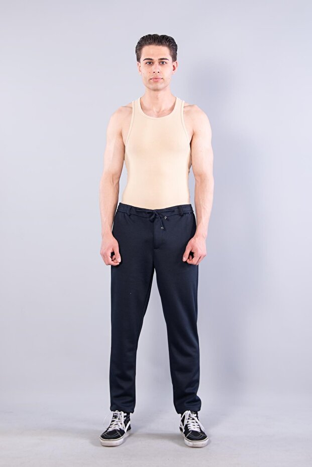 936 Elastic Waist Honeycomb Fabric Trousers