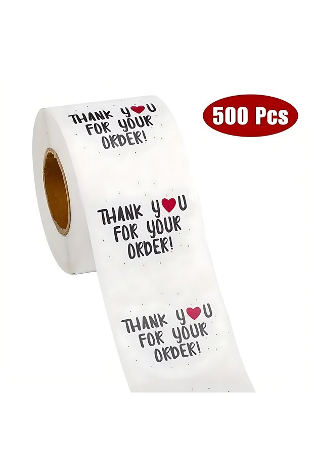 1roll 500pcs Thank You For Your Oder Sticker, DIY Small Business Online Store, Shop, Packing And Shi
