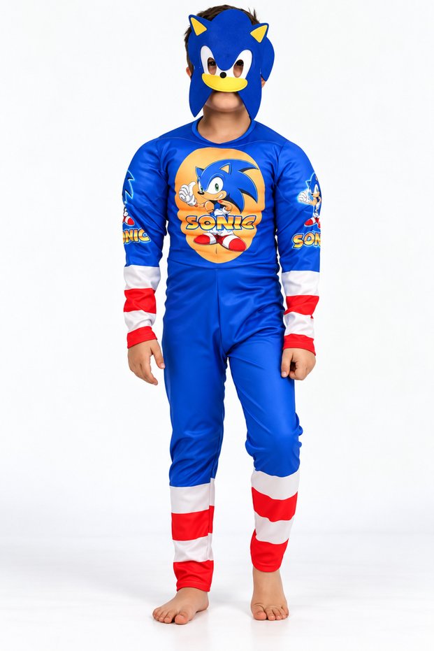 Children's Soonicc Muscle Costume Set with Mask and Gift
