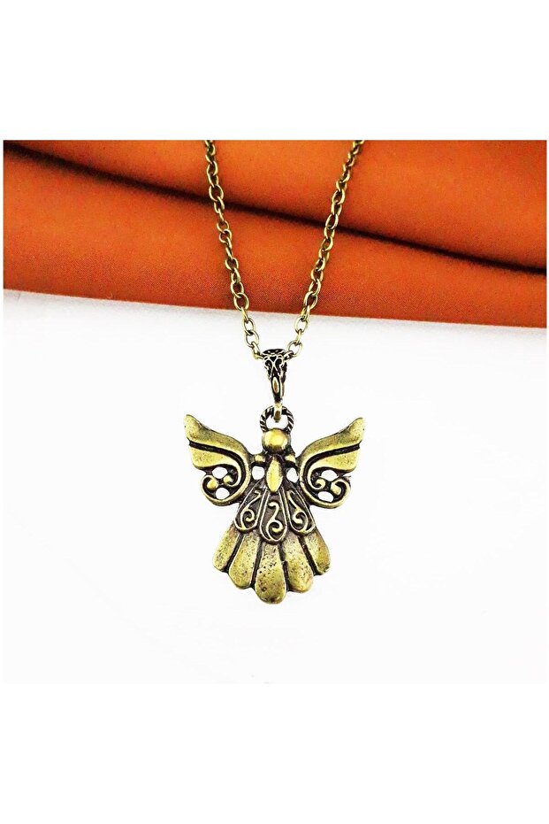 Antique Yellow Angel Women's Necklace