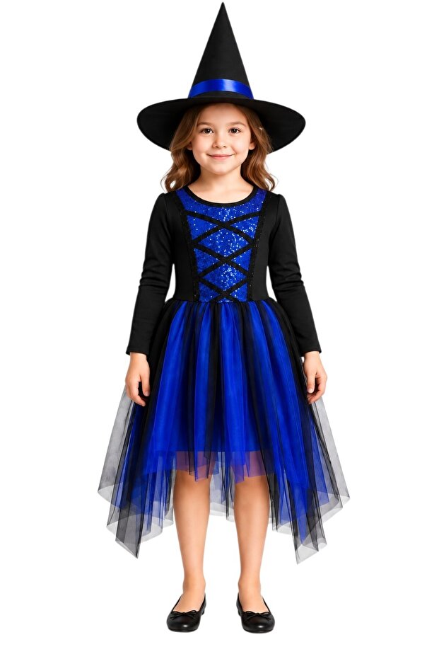 Hallowen Halloween Blue Girl's Witch Costume