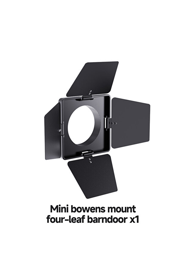 black Compuertas 4 Hojas para Mini Bowens ZU60 ZU80 M60, Modificador de Luz Profesional Accesorio Es