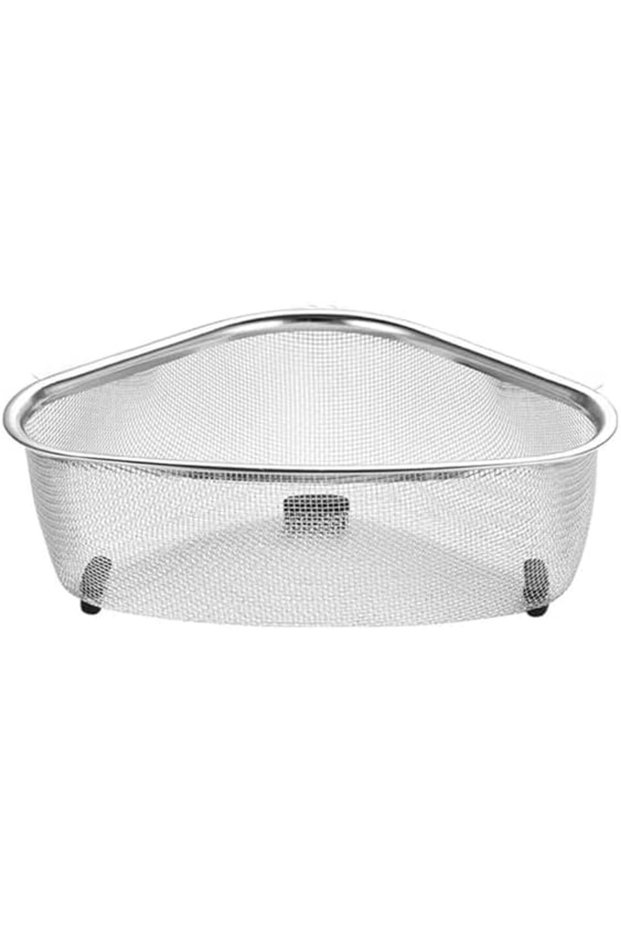 Kitchen Triangle Corner Sink Strainer, Kitchen Sink Strainer Multipurpose Kitchen Drain Rack
