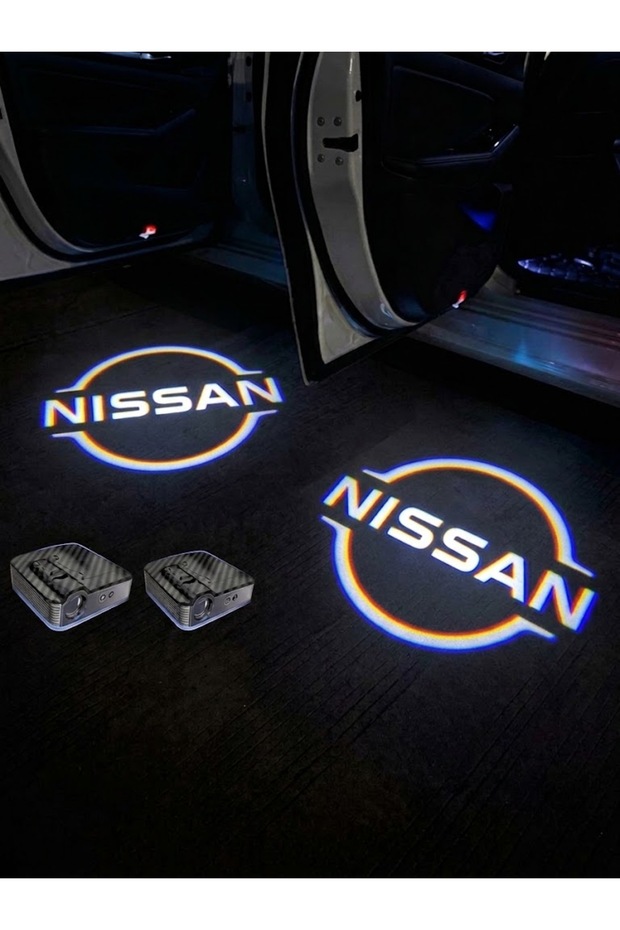 Nissan under Door Led Logo with Car Logo