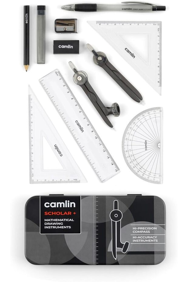 Mathematical Drawing Instruments Scholar (4899168): Compass, Protractor, Set Squares, Divider
