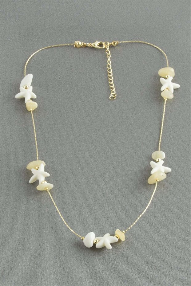 Starfish Cracked Natural Stone Necklace