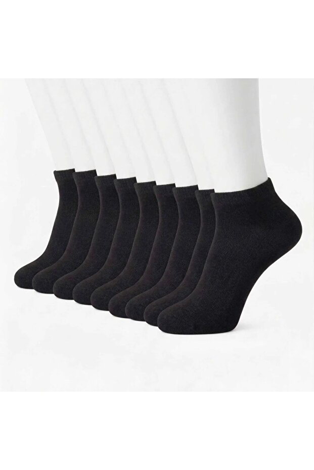 Women's Bamboo Booties Socks 12-Pack |   Breathable Moisture-Wicking Soft, Black White Gray