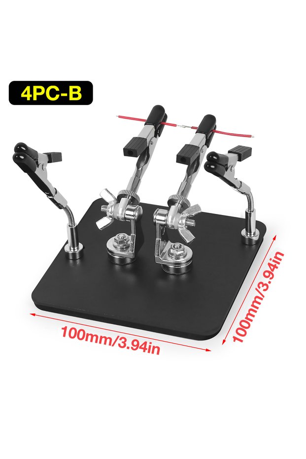 4PC-B NEWACALOX Mini Welding Workbench Soldering Third Helping Hand Magnetic Flex Arm Custom Alliga