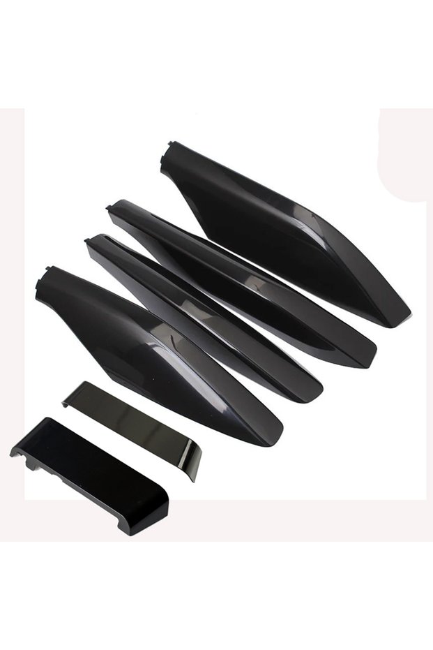 6PCS Black ABS Roof Rack Bar Rail End Protection Cover Shell 4PCS For Toyota Land Cruiser Prado Fj12