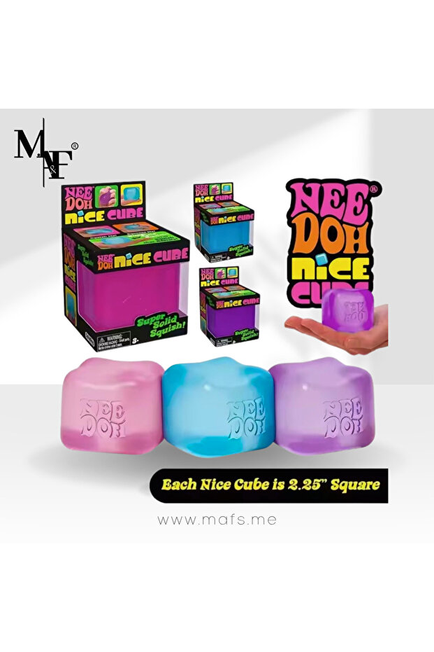 3pcs Nice Cube Sensory Squeeze Toy, Stress Relief Cube, Soft & Durable, 2.25 Inches