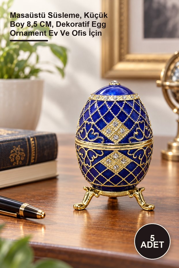 5 Egg Figures – Desktop Decoration, Small Size 8.5 Cm, Decorative Egg Ornament for Home and Office