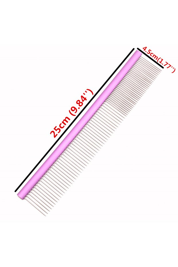 1Pcs 7910 Zi Pet Comb Aluminium Handle Dog Grooming Comb Colorful Cat Flur Comb Light Colorful Brush