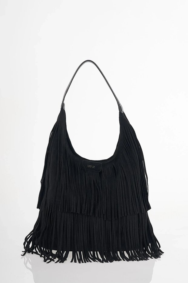Tasseled Bohemian Bag Black