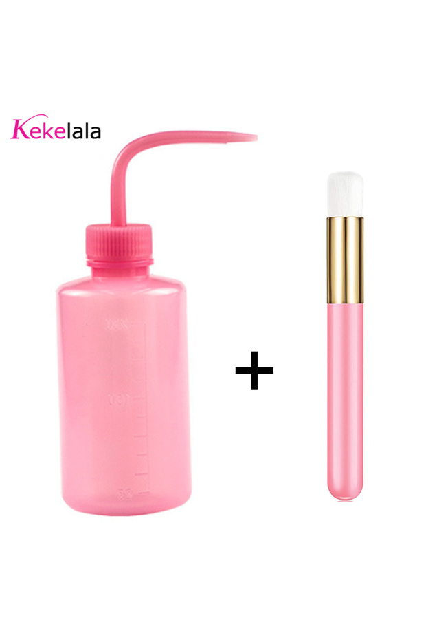 1 bottle 1pink brush Eyelash Extension Cleaning Bottle Eye Lashes Clean Brush Set Eyebrow Skin Care