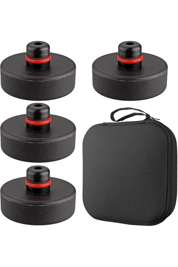 4 Picec With Box Lifting Jack Pad Set Compatible For Tesla Model 3 S X Y 4 Pucks Rubber with a Stora