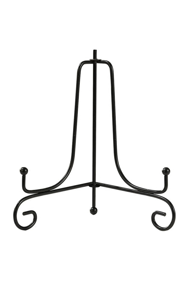 8 Inches Wrought Iron Display Stand - Multi-Purpose Holder for Puer Tea Cakes, Decorative Plates, Pi
