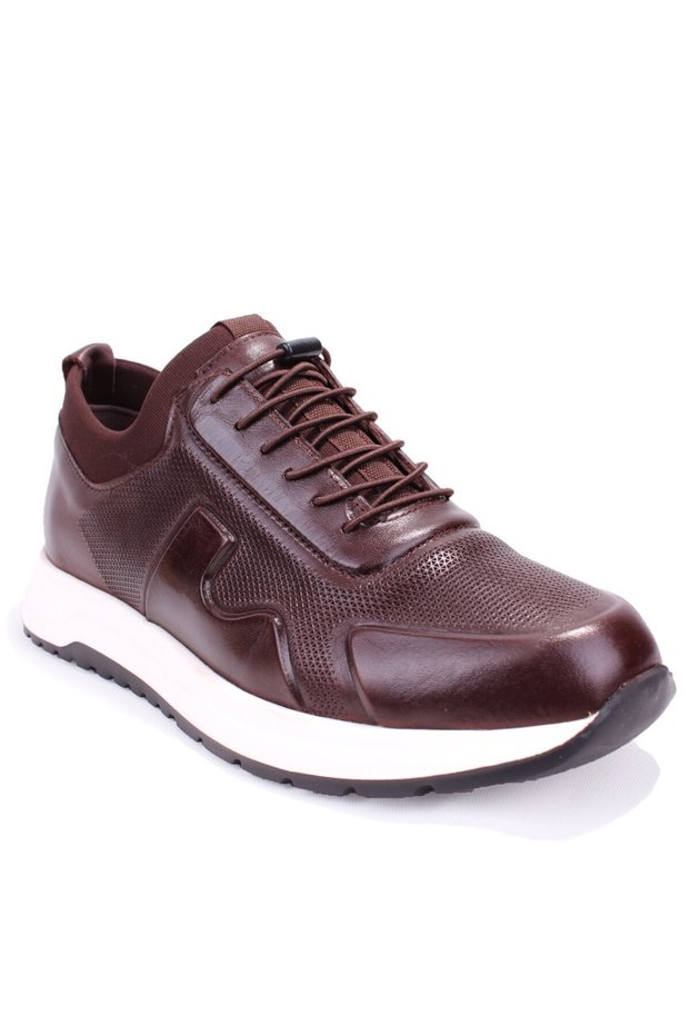 Dma08-1061 Brown Orthopedic Daily Slip on Men's Leather Shoes