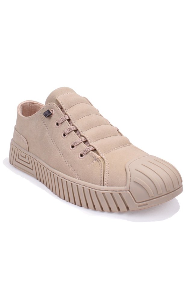 Vigor Beige Nubuck Daily Orthopedic Men's Sports Shoes