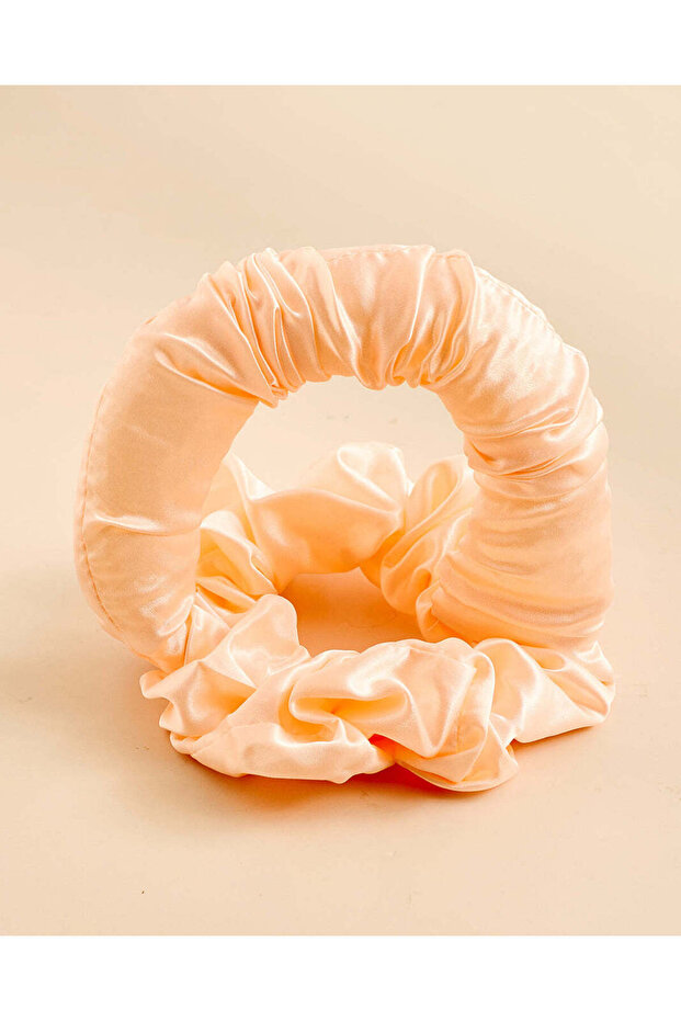 Yellow Satin Heatless Curler Scrunchie