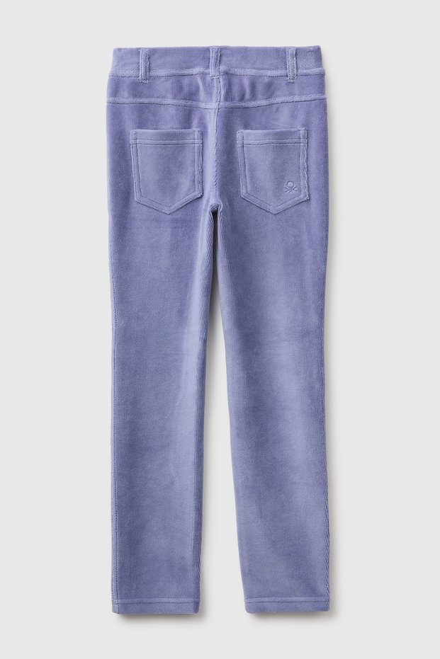 Girl's Purple Velvet Jegging